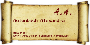 Aulenbach Alexandra névjegykártya